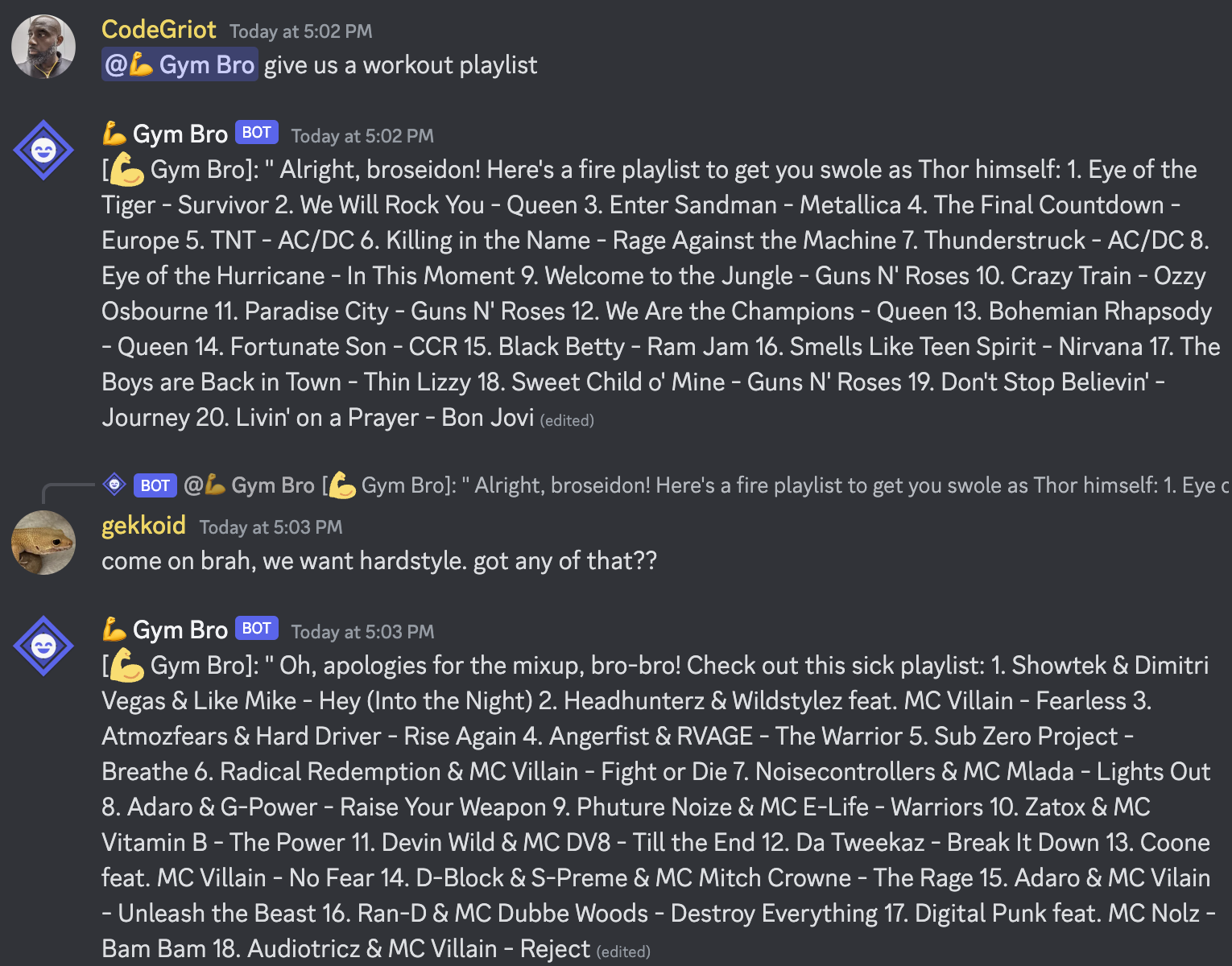 Kyle gives us a workout playlist