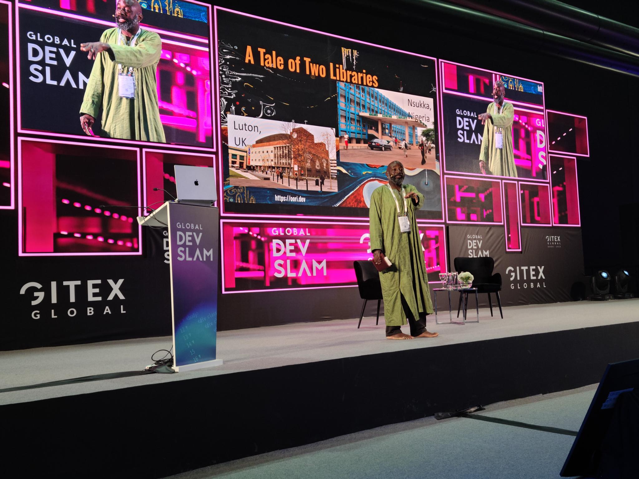 Uche at Pycon MEA / GITEX DevSlam 2023